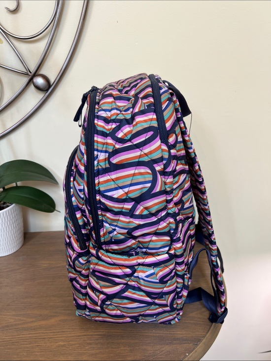 NEW Vera Bradley Essential Large Backpack in Ultralight - Retro Ribbons main image 9